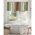 thumbnail image 6 of Sage Green Farmhouse Striped Kitchen Valances for Windows Vintage Wood Texture Mottled Valance Curtains&nbsp; for Kitchen /Living Room/Bedroom/ Bathroom Decor, 42"x12 " ,Rod Pocket 1 Panel,, 6 of 7
