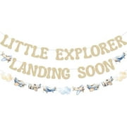 Little Explorer Landing Soon Banner Airplane Garland for Blue Airplane Baby Shower Adventure Awaits Baby Shower Decorations$$Electronics Accessories