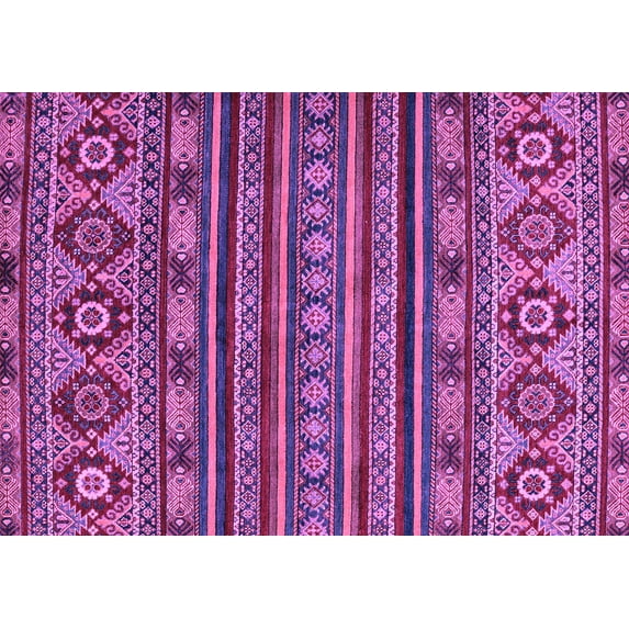 Ahgly Company Indoor Rectangle Abstract Purple Modern Area Rugs, 5' x 7'