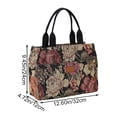 thumbnail image 3 of Hsqqdc Floral Print Canvas Tote Bag, Large Capacity Work Shoulder Handbag, 3 of 7