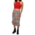thumbnail image 1 of Women’s Butterfly Printing High-waist Slim Fit Mid-length Skirt, 1 of 10