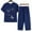 009 Navy, variant on SCSAlgin Womens Pajamas Sets Casual Short Sleeve Tops and Pants Loose Floral Print Soft Sleepwear Lounge Sets