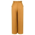 thumbnail image 4 of IDALL Wide Leg Pants Woman Lounge Pants Women Womens Casual Long Pant High Waist Loose Fit Casual Trousers Baggy Pants Womens Pants Yellow S, 4 of 8