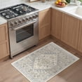 thumbnail image 3 of Roxstand 2'x3' Washable Entryway Rug, Vintage Oriental Non Slip Stain Resistant Small Accent Throw Kitchen Rugs, Beige, 3 of 10