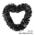 thumbnail image 3 of 20 FT Feet Black Garland - 3 PC Lightening Halloween Tawdry Garland For Holiday Tree, Wall, Rail, Fireplace, Floats - Halloween Garland For Indoor(6.66ft * 3), 3 of 5