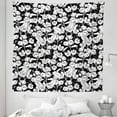 thumbnail image 1 of Jasmine Tapestry, Blossoming Jasmine Flowers Pattern in Packed and Repeating Form Design, Fabric Wall Hanging Decor for Bedroom Living Room Dorm, 5 Sizes, Charcoal Grey and White, by Ambesonne, 1 of 1