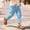Blue, variant on Girls Boys Sweatpants Baggy Cotton Linen Wide Leg Elastic Waist Sweat Pants Summer Dance School Trousers with Pockets