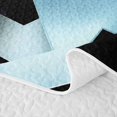 thumbnail image 5 of spefrowx Chic Blue Bow Quilt King for Teens, Black Simple Zebra Heart Print King Coverlet Set, 3 Pieces, 5 of 7