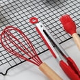 thumbnail image 2 of ReaNea Silicone Kitchen Utensils Set 38 Pieces, Non-Stick Cooking Utensils Set with Muti-Use Hooks and Utensil Racks(Red), 2 of 10