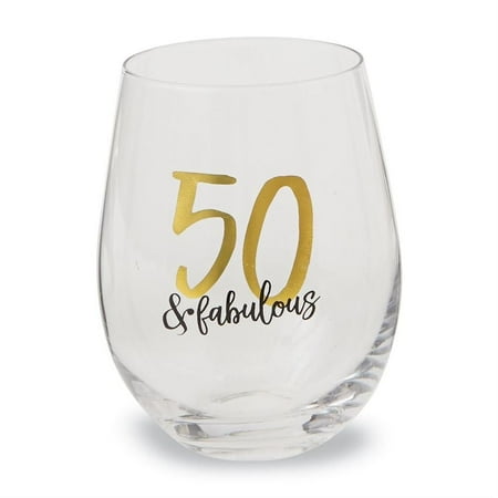 Mud Pie Dessert - Mud Pie 50 & Fabulous Stemless Wine Glass