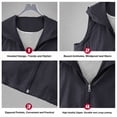 thumbnail image 5 of Hooded Vest for Women Sleeveless Zip up Lightweight Breathable Shirts with Pocket, Flattering Fit Layering Vest QURATI, 5 of 6