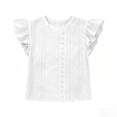 thumbnail image 5 of Molidfa Women's Top Casual Crew Neck Regular Pullover Stretchable Sleeveless Drop Shoulder Casual Tops Flutter, 5 of 5