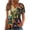 Green, variant on Patlollav Women'S Plus Size T-Shirts Summer Dressy Casual Blouses Short Sleeve V Neck Tunic Tops