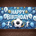 thumbnail image 2 of Blue Theme Banner Soccer Balloon Design Football for Birthday Party Kids Event Sports Celebration, 2 of 8