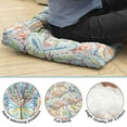 thumbnail image 3 of Dutch Velvet Yoga Cushion 22 Inch Square, Boho Meditation Pillow for Floor Relaxation and Reading, 3 of 7