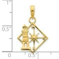 thumbnail image 3 of Finest Gold 14K Yellow Gold Lighthouse Compass Pendant, 3 of 4