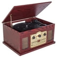 thumbnail image 2 of Proscan 6-in-1 Nostalgic Bluetooth Turntable with CD, Cassette, AUX and AM/FM Radio - Brown, 2 of 3