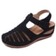thumbnail image 2 of Likrtyny Sandalias Punta Cerrada para Mujer Sandalias Planas Casuales para Viajes Al Aire Libre (Negro 40), 2 of 9