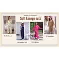 thumbnail image 2 of MINTREUS Plus Size Lounge Sets for Women Long Sleeve Tops and Long Pants Soft Comfy Pajamas Set Oversized 2 Piece Outfits 1X-5X, 2 of 3