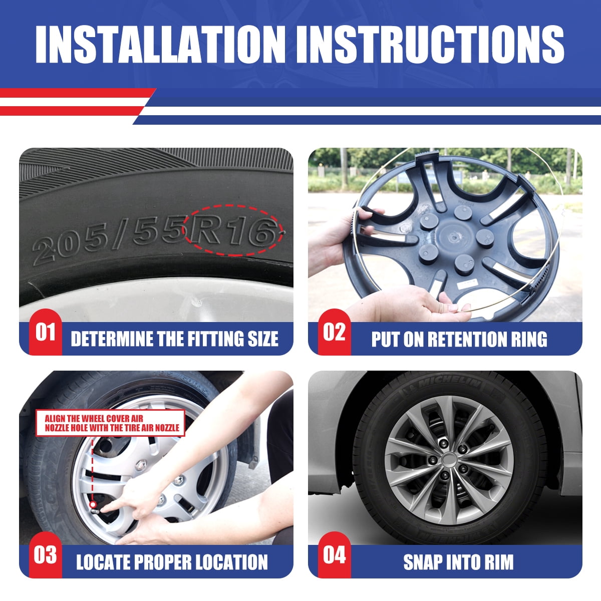 (Set of 1) 16 inch Hubcaps Wheel Rims Cover for 2015-2017 Toyota Camry / 2015-2017 Toyota Camry Hybrid