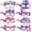 B, variant on huayou Set of 8 4th of July Patriotic American Flag Novelty Glasses, Red White Blue Stripes and Star Photo Disposable Paper Props, for Party Home Decor