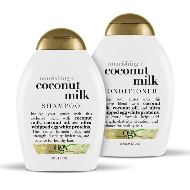 Set de champú y acondicionador OGX de leche de coco unisex de 385 ml