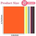 Colored Cardstock 20 Sheets, 20 Assorted Colors A4 Size Cardstock Paper