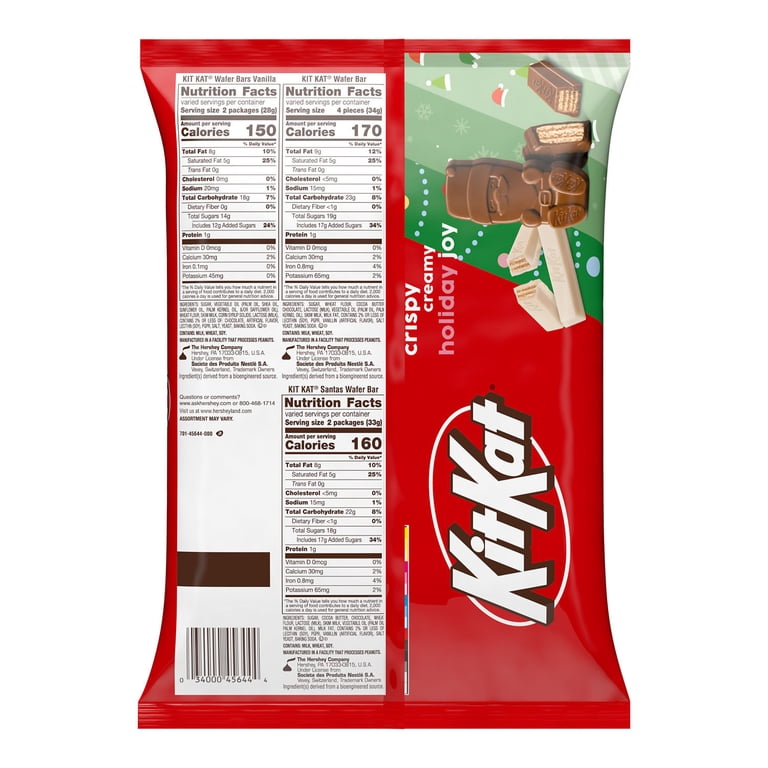 Kit Kat Assorted Flavored Wafer Christmas Candy, Bag 18.88 oz