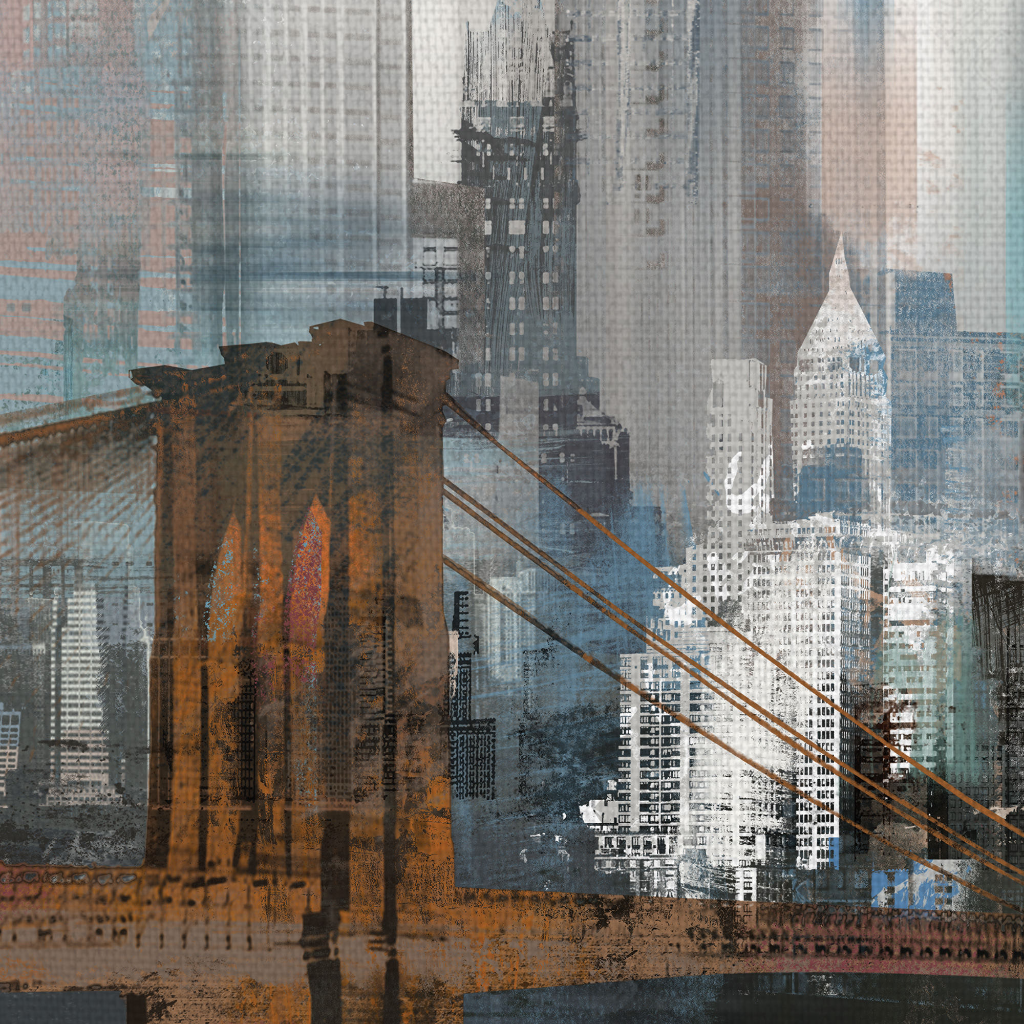 Masterpiece Art Gallery Cityscape NYC by Willowbrook Fine Art Canvas Art Print 24" x 36"