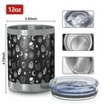 thumbnail image 3 of 12oz Tumblers Black Gothic Skull Cat Pattern Vacuum Insulated Stainless Steel Travel Tumbler Cups Mug with Lid and Straw for Beer,Coffee,Beverages with Cleaning Brush for Cold & Hot Drinks, 3 of 5