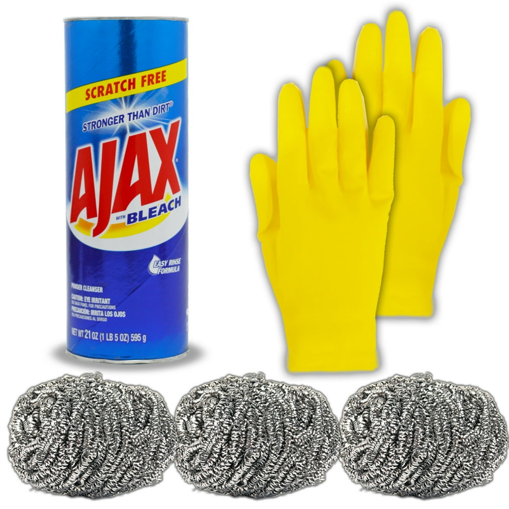Ajax Powder Cleanser with Bleach Kit 21 Oz Ajax Scratch Free Scouring