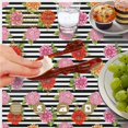thumbnail image 6 of Pioneer Flower Floral Print Pattern Round Tablecloth 60"x60", Wrinkle Resistant Wipeable Table Cover for Kitchen Dining Room Picnic Patio and Party, 6 of 6