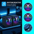 thumbnail image 4 of Curuk Wired 2.0 Channel Computer Speakers, RGB LED Mini USB Wired PC Speakers HIFI Stereo Bass for Computer Laptop Desktop, 4 of 13