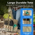 thumbnail image 2 of Scuddles Garden Tools Set - 8 Piece Heavy Duty Gardening Kit with Storage Organizer, Ergonomic Hand Digging Weeder Rake Shovel Trowel Sprayer Gloves Gift for Men Or Women, 2 of 7
