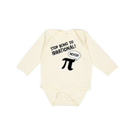 

Inktastic Stop Being So Irrational- Funny Pi Day Symbol Gift Baby Boy or Baby Girl Long Sleeve Bodysuit
