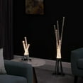 thumbnail image 2 of 48.75" In Carina Modern 5 Acrylic Upright Legs Stix Led Silver Metal Floor Lamp, 2 of 6