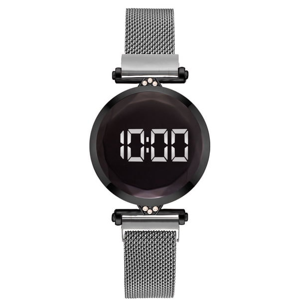 Guardurnaity Reloj de de aleación para mujer, reloj de deportivo portátil Digital decorativo con estilo con pantalla táctil para Relojes Plata Guardurnaity AP003048-06