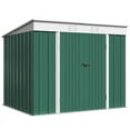 thumbnail image 7 of Devoko Patio Storage Shed with Lockable Door Metal Outdoor Tool Storage Shed, 8' x 6', Green, 7 of 7