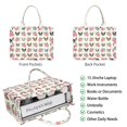 thumbnail image 2 of Large Capacity Tote Bag,White Boston Terrier and Flower Handbag Fashion Luxury Tote Bag,15.7"x13"x 5.1" Inches,Laptop Compatible, 2 of 6