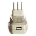 thumbnail image 3 of OREI 3 in 1 Italy Travel Adapter Plug with USB and Surge Protection - Grounded Type L - Italy & More - CE Certified - RoHS Compliant WPU-L-GN, 3 of 4