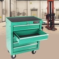 thumbnail image 2 of Tool Cabinet, 5 Drawer Tool Chest, Tool Storage Cabinet for Garage Storage with 4 Wheels and Locking System, GREEN, Green Tool Storage Cabinet,Metal Rolling Tool Cabinet, 2 of 8