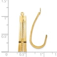 thumbnail image 3 of Real 14kt Yellow Gold Polished J-Hoop Earring Jackets; for Adults and Teens; for Women and Men, 3 of 3