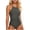Gray, variant on CHGBMOK Womens One Piece Swimsuit Solid High Neck Tummy Control Swimwear Slimming Backless Bathing Suits