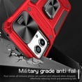 thumbnail image 3 of SaniMore for Motorola Moto G Stylus 5G Stand Case, Slide Camera Cover 360 Degree Rotating Kickstand Magnetic Car Mount Hybird Tri-layer Rugged Shell Military-grade Shockproof Anti-drop Cover, Red, 3 of 10