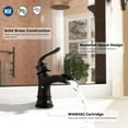 thumbnail image 3 of PARLOS Waterfall Single Handle Bathroom Faucet, Matte Black, 3 of 8