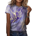 thumbnail image 2 of LYMAYTER Women Fashion T-Shirts Print Round Neck Pullover for XXS-6XL Summer Casual Short Sleeve Tops, 2 of 9