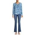 thumbnail image 6 of The Pioneer Woman Pull On Embroidered Bootcut Jeans, 32” Inseam, Sizes XS-3X, Women's and Women's Plus, 6 of 7