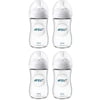 (2 pack) (2 pack) Philips Avent Natural Baby Bottle, Clear, 9oz, 2pk, SCF013/27