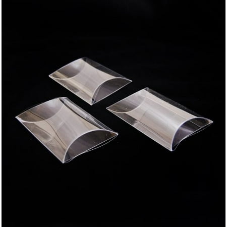 Pillow Favor Box - PVC Invitation clear boxes for party favors, weddings, packaging - Pillow Shape 3.75