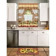 thumbnail image 2 of Kitchen Comfort Black Eyed Susan Cottage Window Curtain Set - 57x24 - Spice, 2 of 2